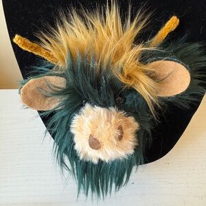 Green and Tan Highland Cow Ornament